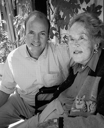 Alex Prud'homme and Julia Child in 2004, shortly before her death. / Photo by Sarah B. Prud'homme.