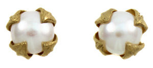 Amanda Hagerman's Cotton Ridge Pearl Studs. The jeweler will be at the Downtown Holiday Market.