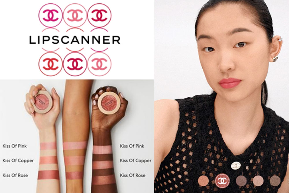 Chanel's new Lip Scanner app and its virtual try-on tool, Bare Mineral's new blush.