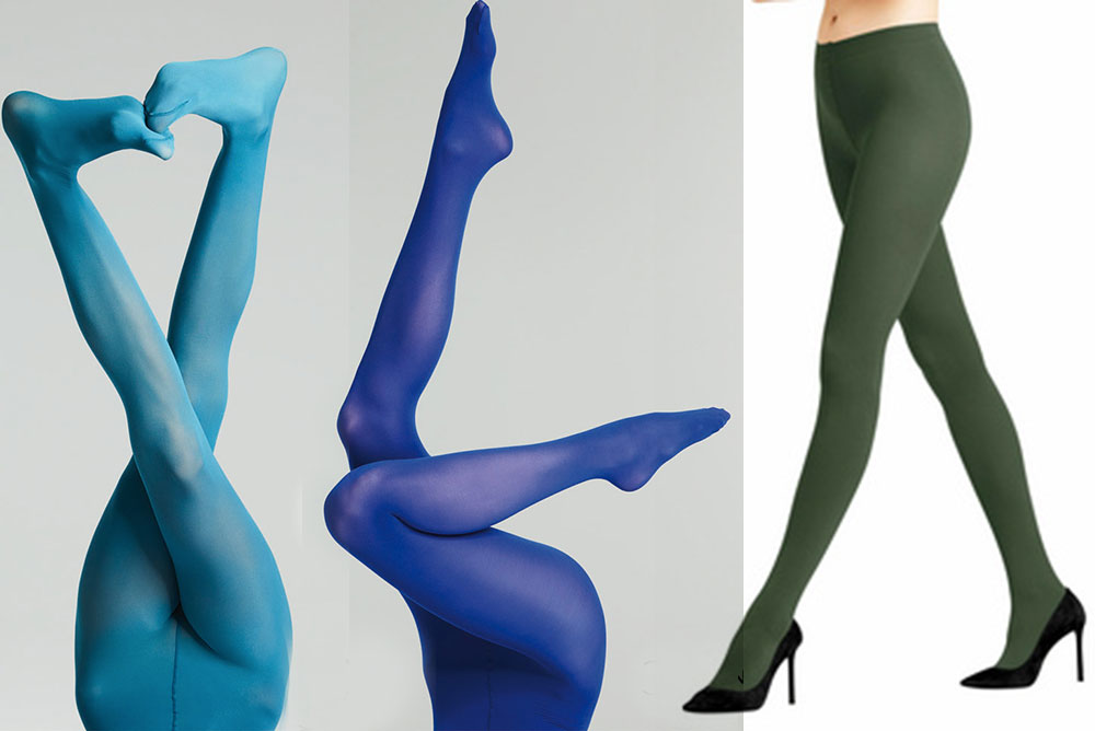 Women's Kelly Green Opaque Stockings