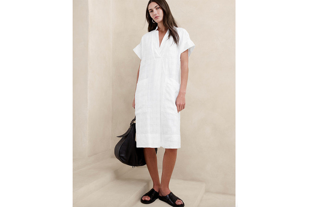 Banana Republic Utility Dress in white