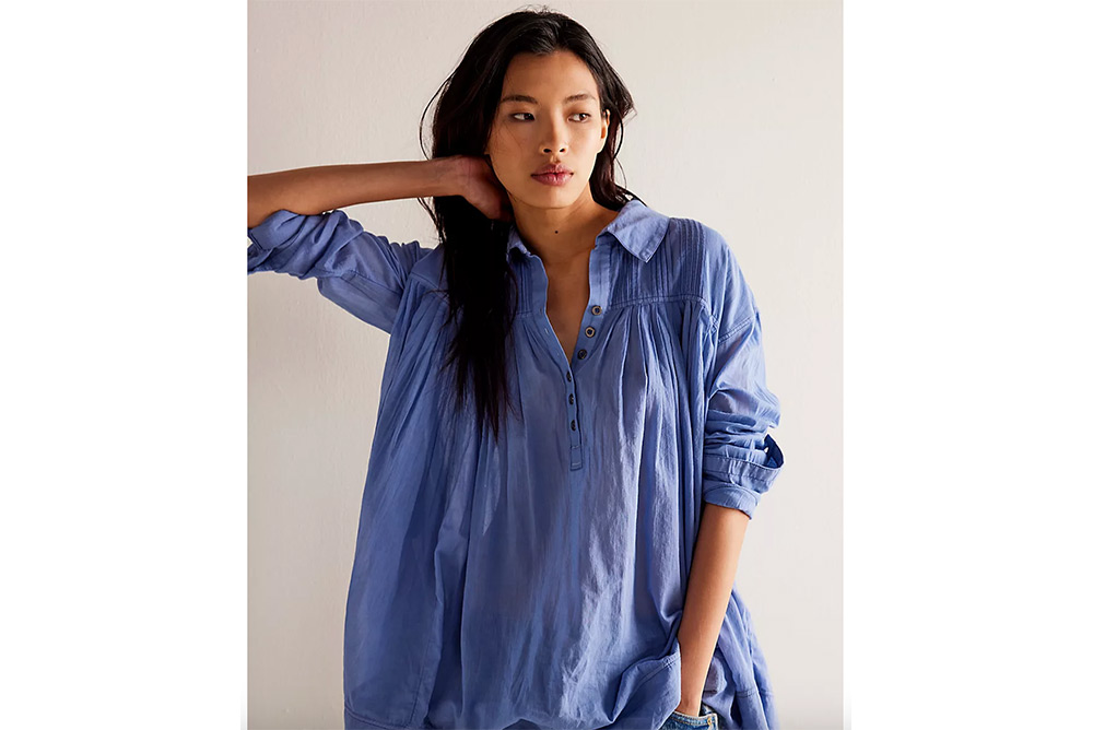 Free People tunic top in indigo