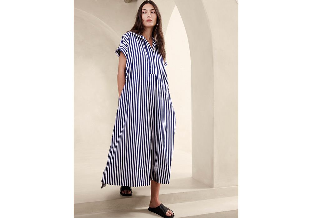 Banana Republic striped maxi dress