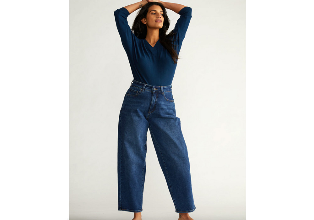 Universal Standard high-rise barrel-leg jeans