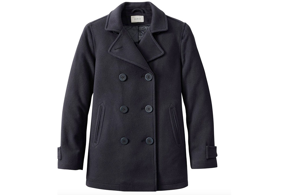 navy pea coat from L.L. Bean