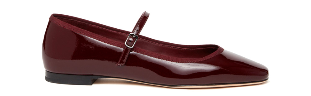 Oxblood patent leather Mary Jane 