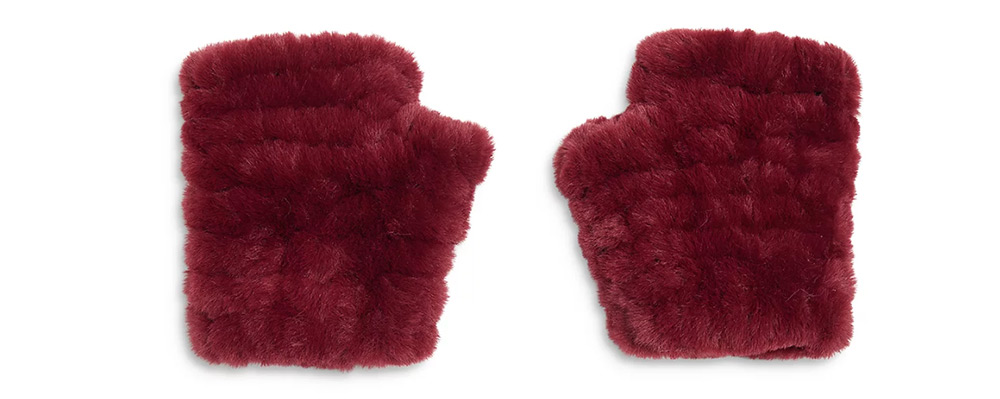 faux fur mittens