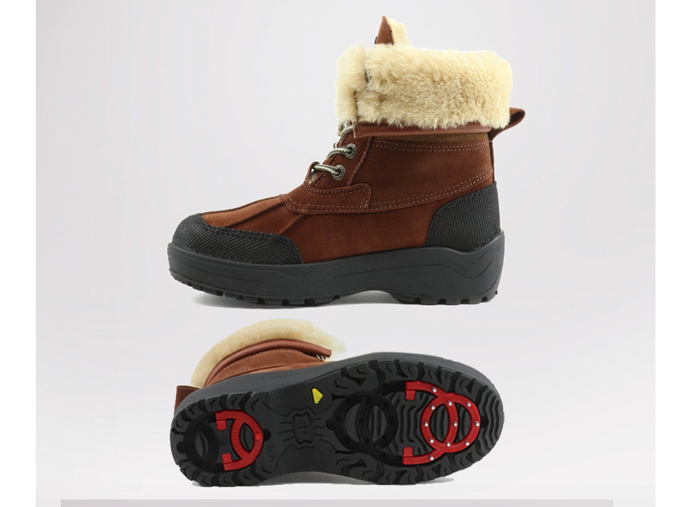 Pajar boots with ice grippers in the sole