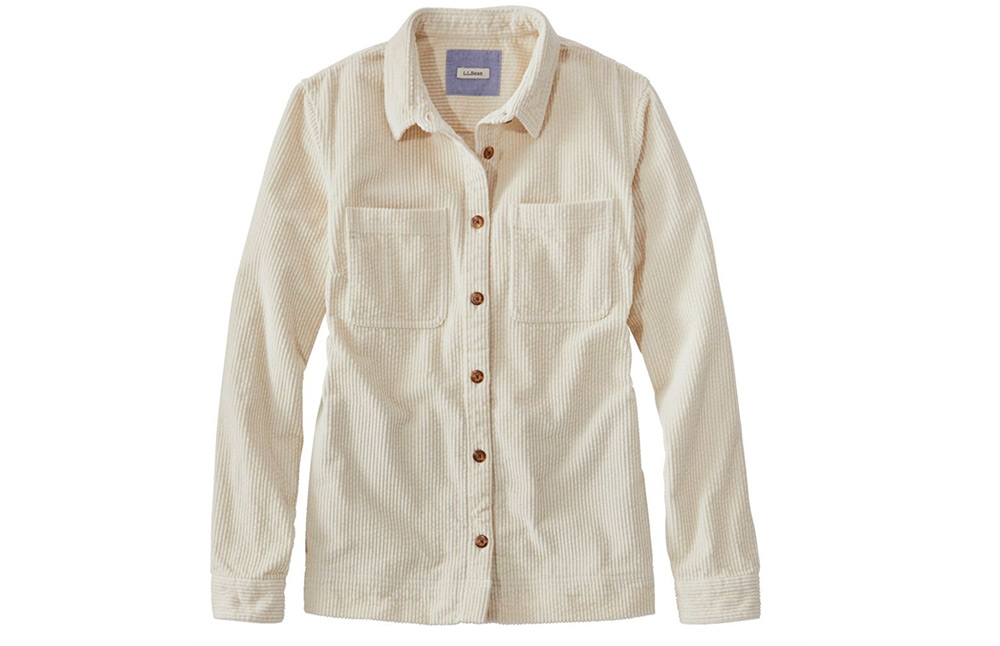 Corduroy relaxed shirt in pale khaki